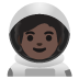 🧑🏿‍🚀 astronaut: dark skin tone display on Google